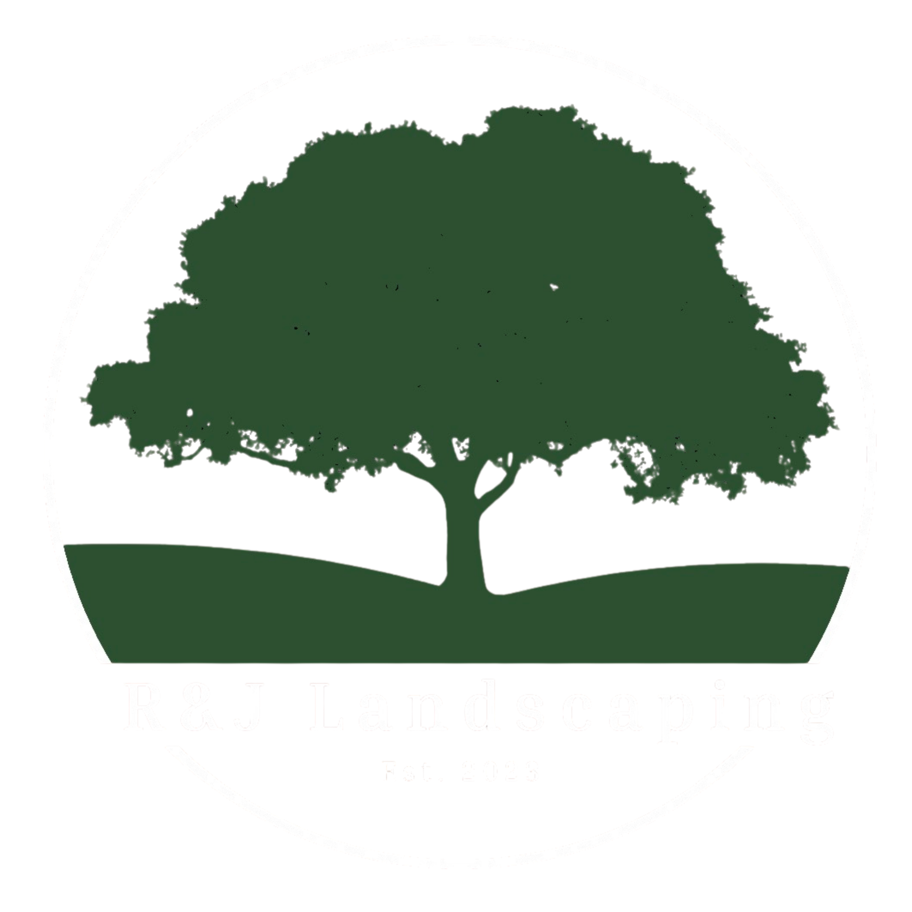 R&J Landscaping logo - tree emblem